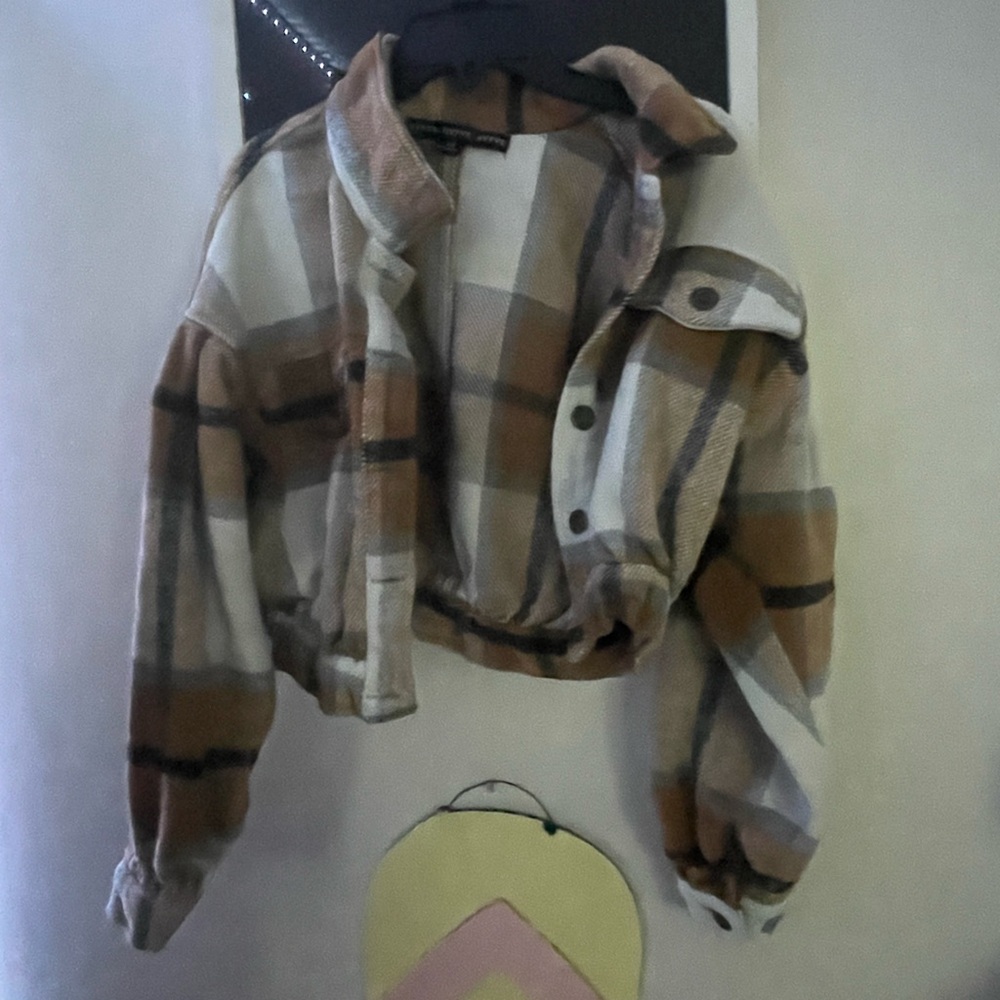 Hyfve plaid long sleeve jacket